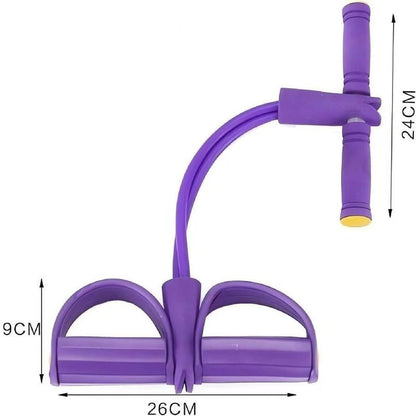 Multifunction Pedal Resistance Trainer with 6 Tubes – Stronger Resistance for Effective Training, Portable Foot Pedal Exerciser for Full-Body Home Workout, Stretching & Fitness Training